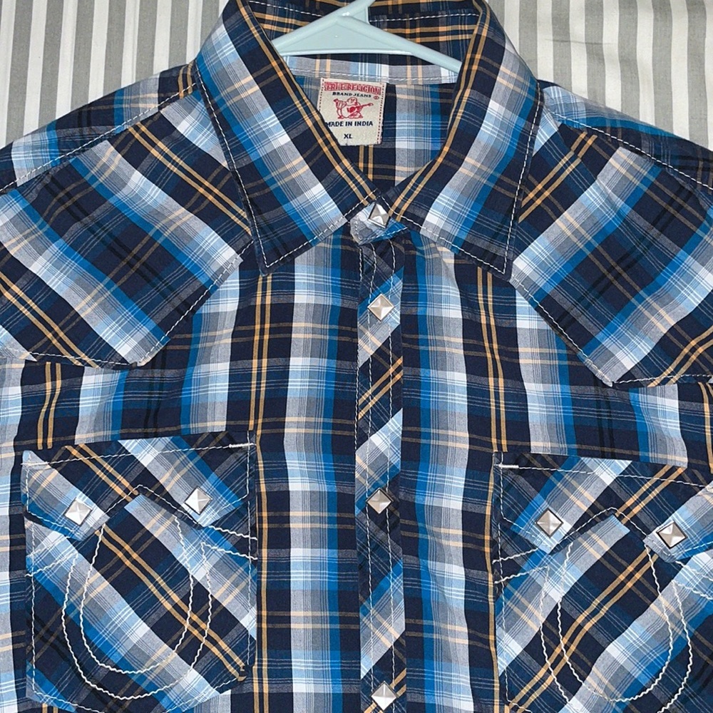 True religion button down shirt